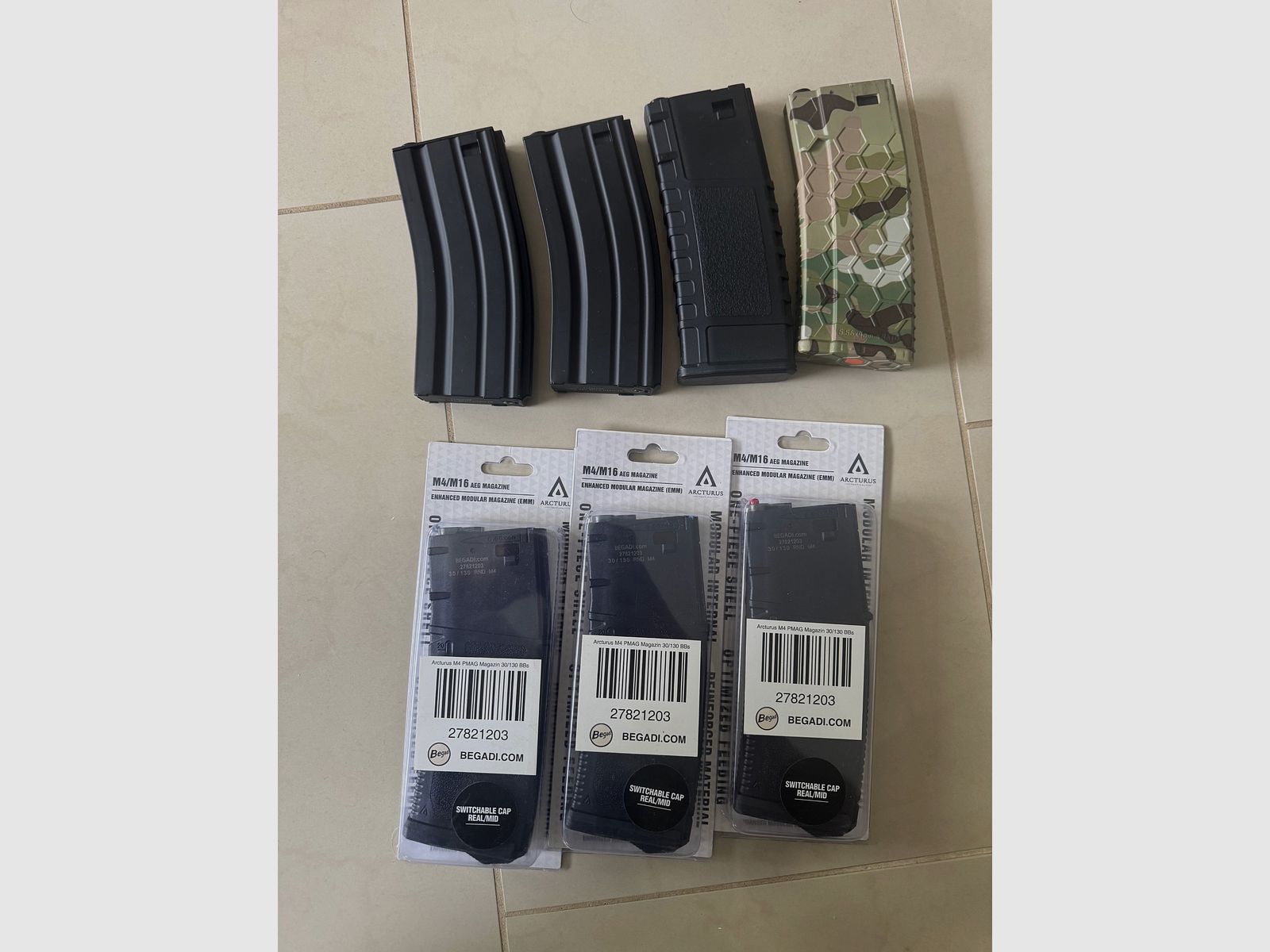 Airsoft Komplettset NEUWERTIG mit Begadi SMR16 und VFC Glock 17 