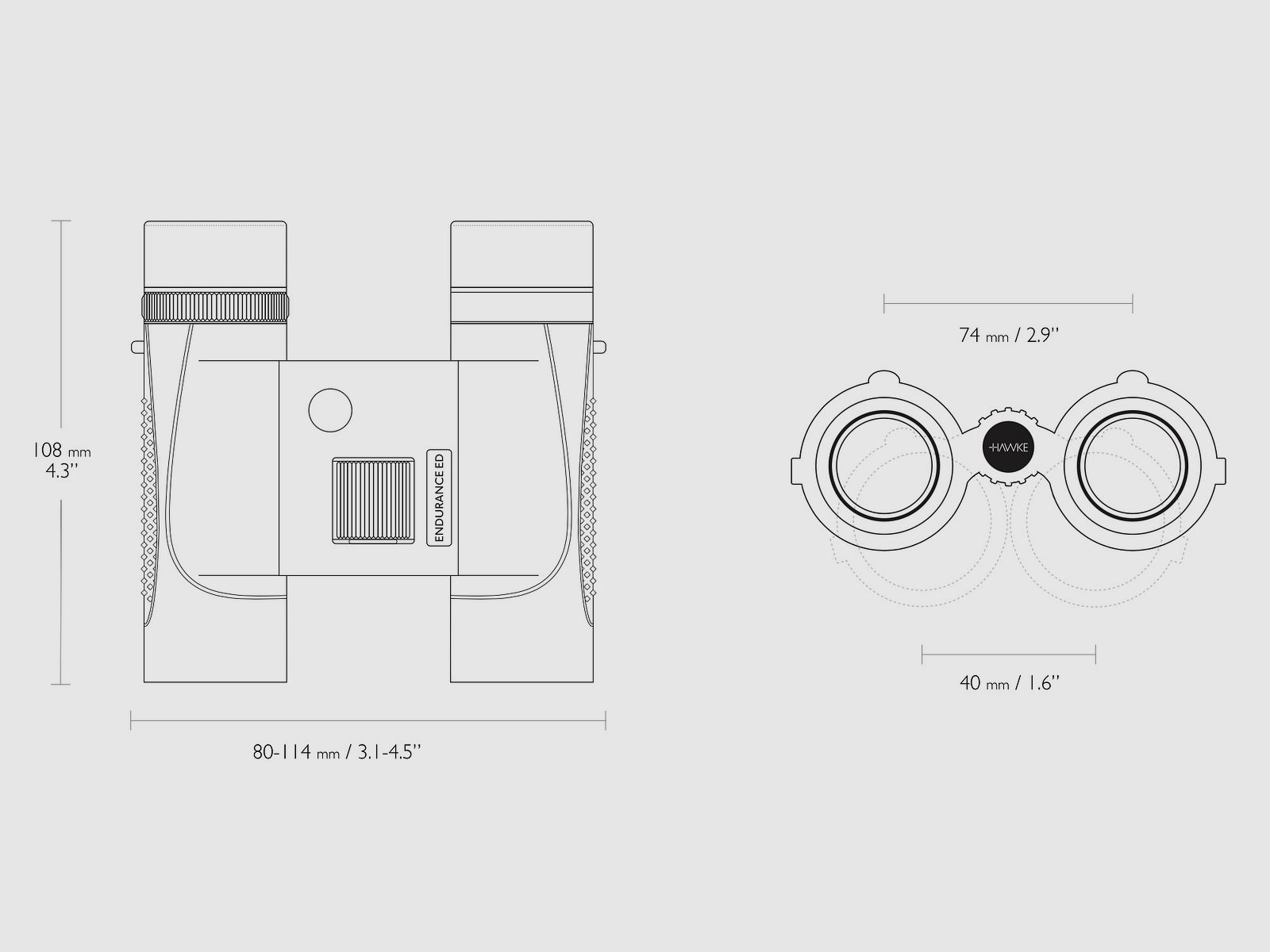 HAWKE 36110 Lornetka Endurance ED 8x25 Zielona