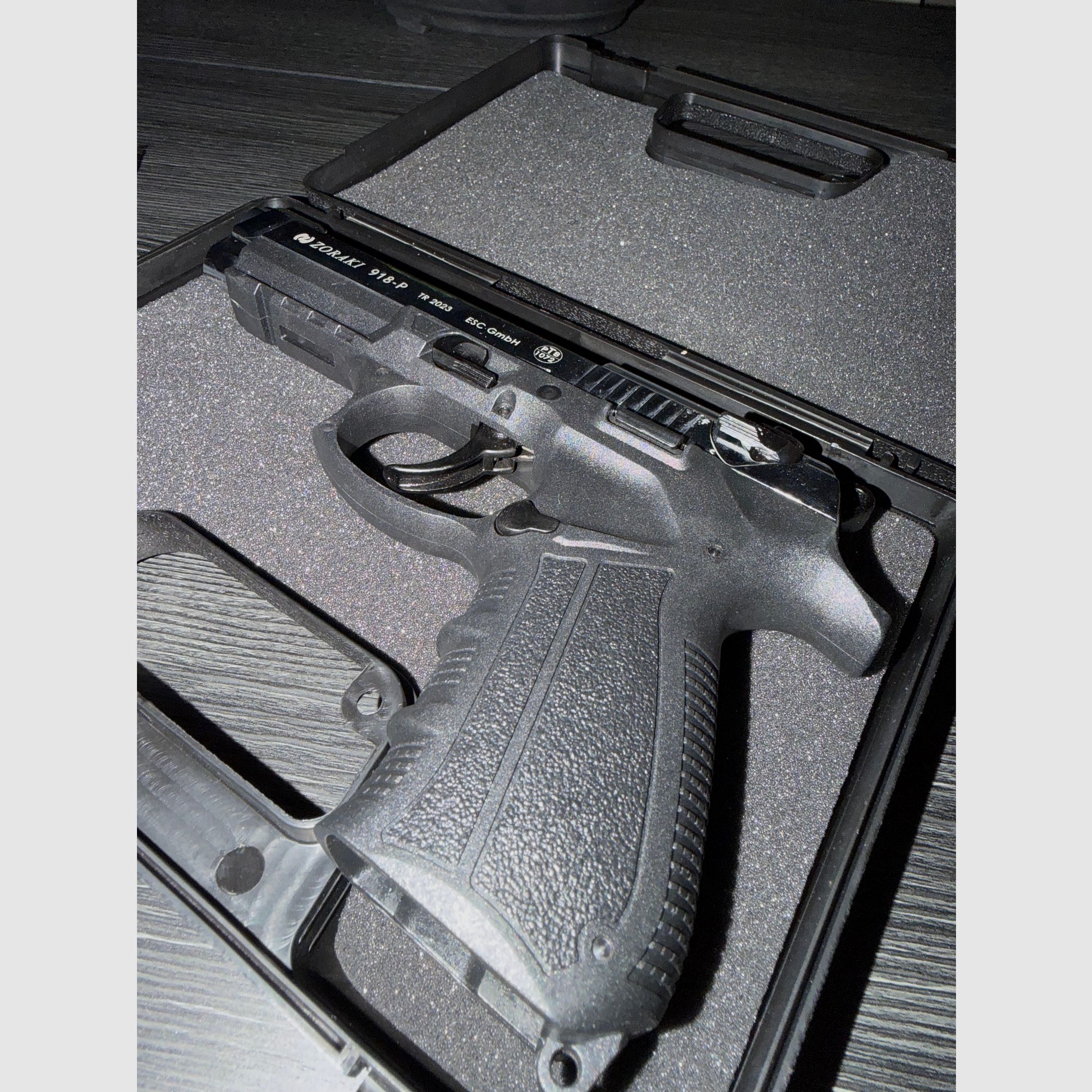 918-P Schreckschusspistole Chrom 9mm inkl. Zubehör