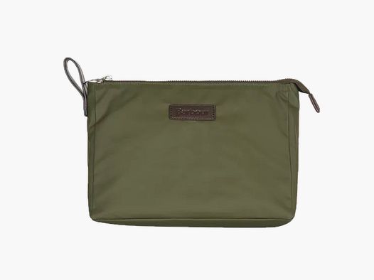 BARBOUR Pochette da bagno Oliv necessaire con asciugamano