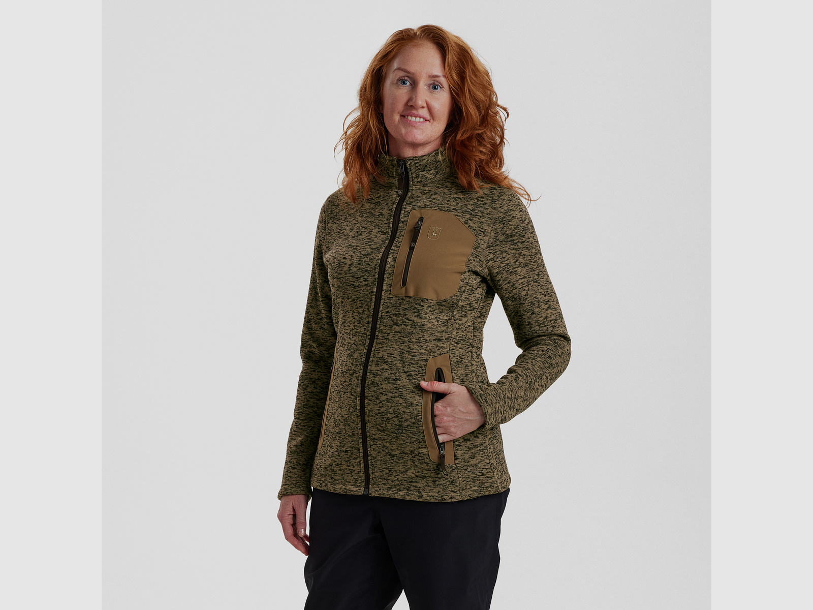 Giacca lavorata a maglia Lady Sarek - Butternut melange - Taglia donna: 46