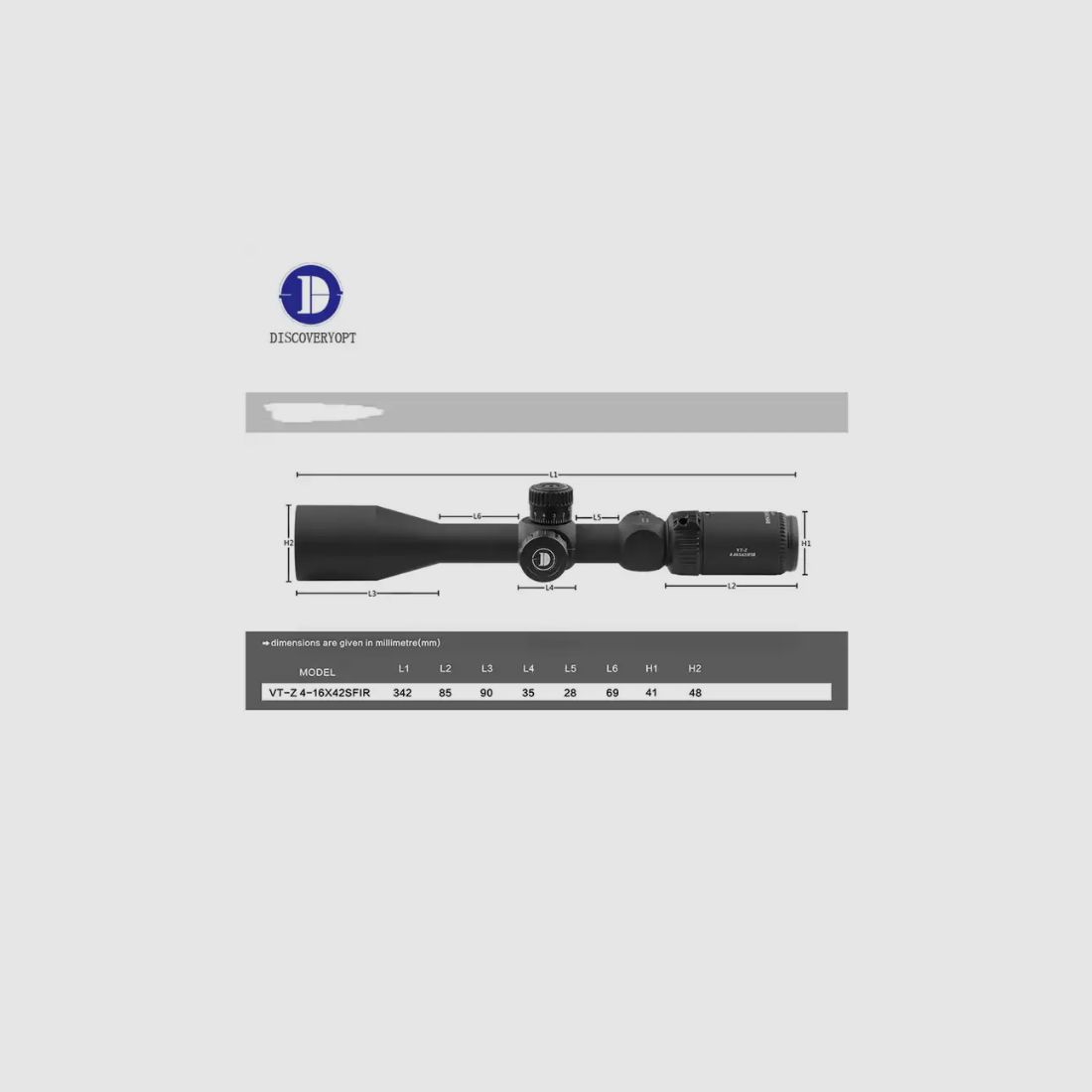 3-12x42 Zielfernrohr, 25,4 mm Rohrdurchmesser mit Seitenrad und Ringhalterung