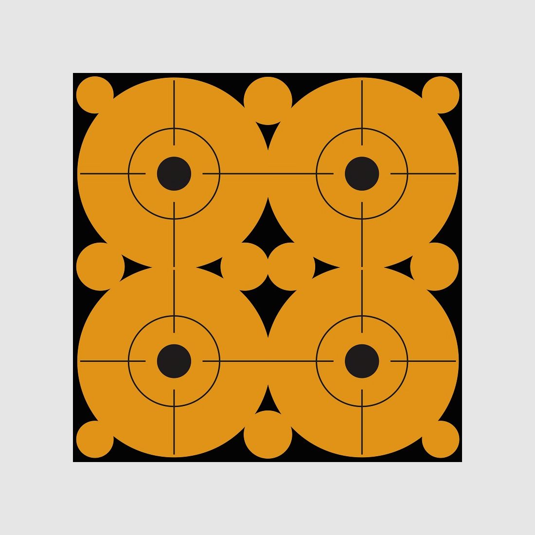 10 Scheiben Bullseye orange 7,6cm