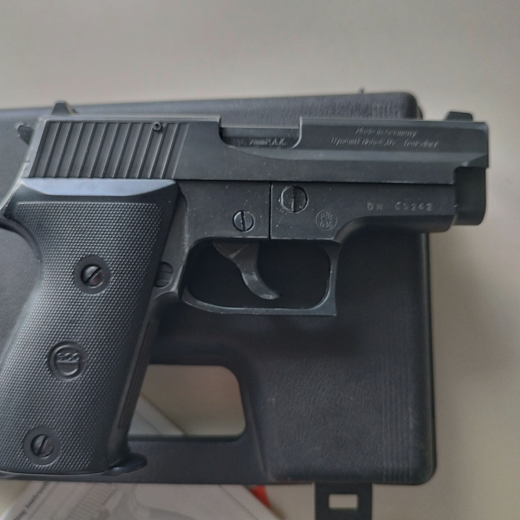 Geco Mod. 225 - 9mm P.A.K. - SRS pistol with box PTB