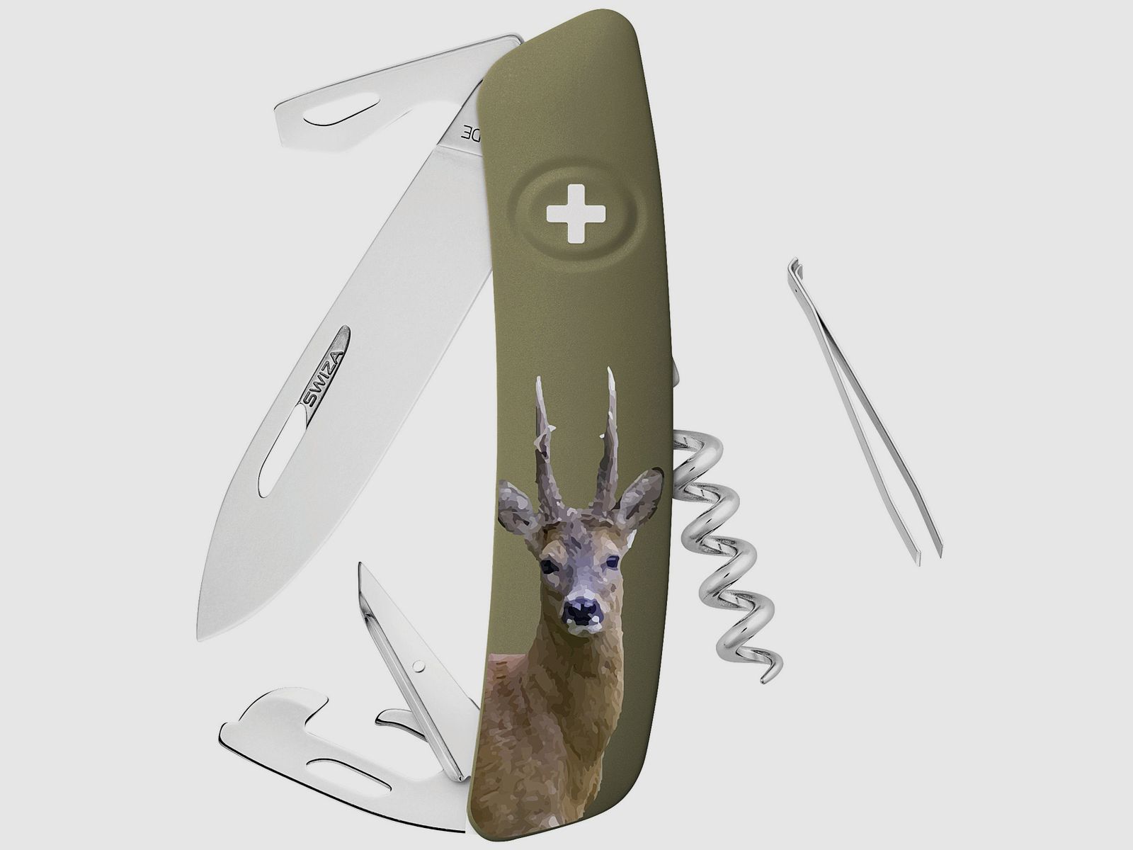 Swiza Taschenmesser D05 mit Jagdmotiv