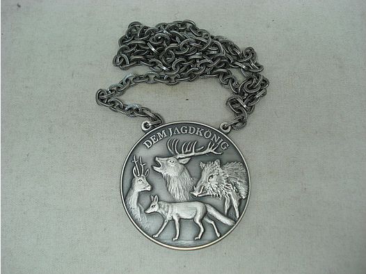 Jagdmed. Hochwild-altsilber - 60 mm, Ring und Öse