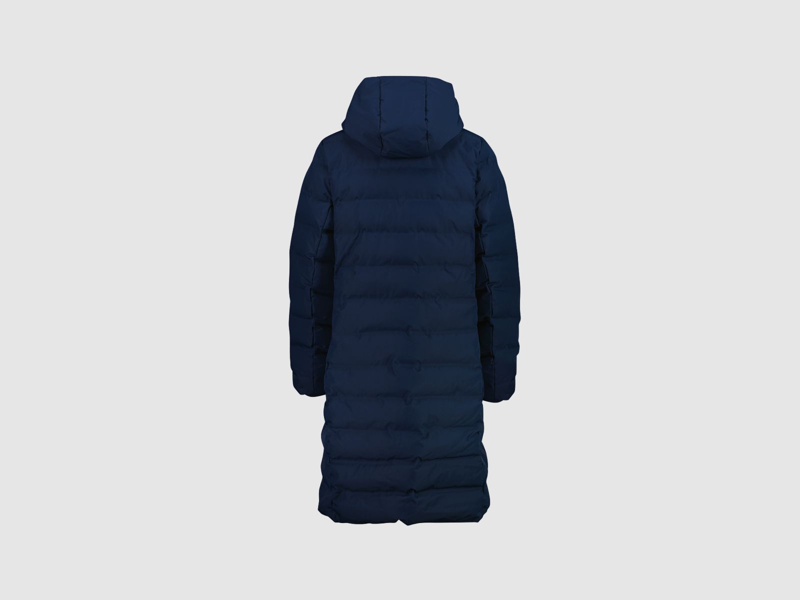 CMP Chaqueta Larga Acolchada para Mujeres con Capucha Azul Tinta