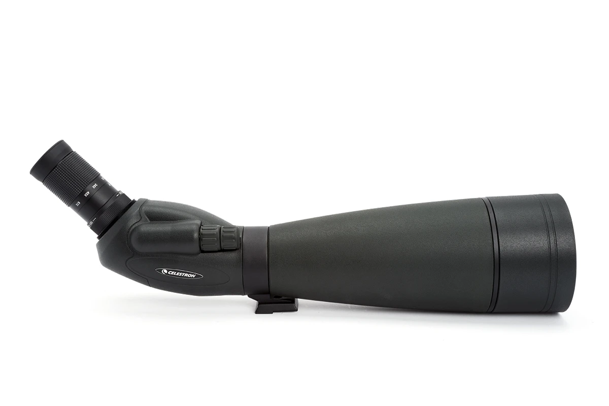 Celestron Trailseeker 100 spotting scope, gehoekte uitvoering, 22-67x100