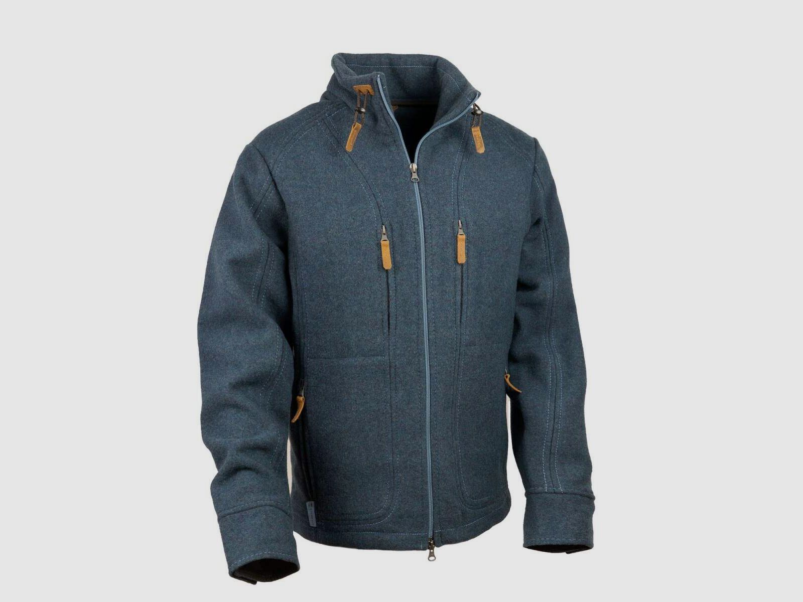 STEINKAUZ Chaqueta de Loden Suave "Kragenhuber" - Azul Petróleo, imagen 1 de 4