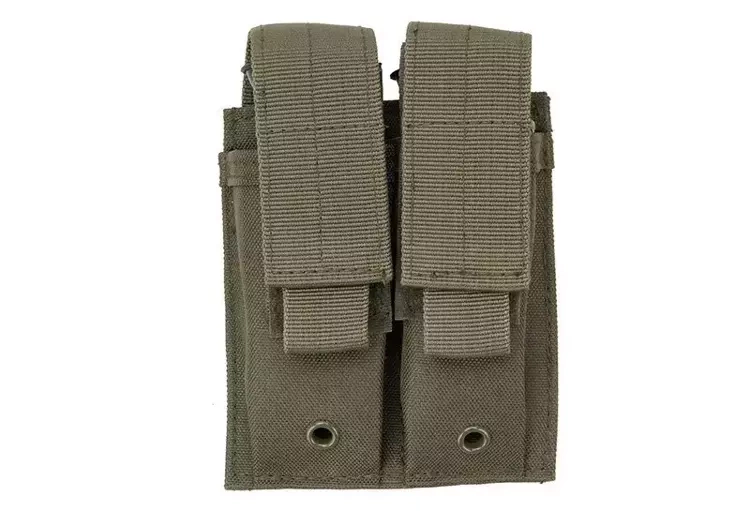Double MOLLE pistol magazine pouch – olive