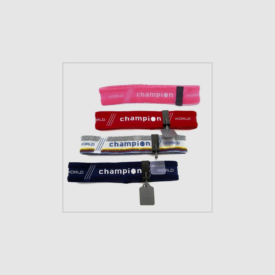 Champion fascia per la testa Velcro blu 1 clip berretto da tiro/fascia per la testa