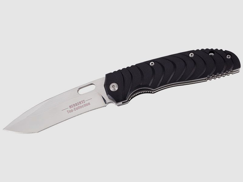 Herbertz TOP Collection Einhandmesser, Stahl 440, Liner Lock, G10, Clip, Etui, Box