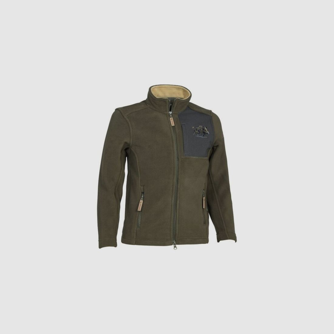 Percussion Fleece Jacket Child Norway Boar Khaki, image 1 of 2
