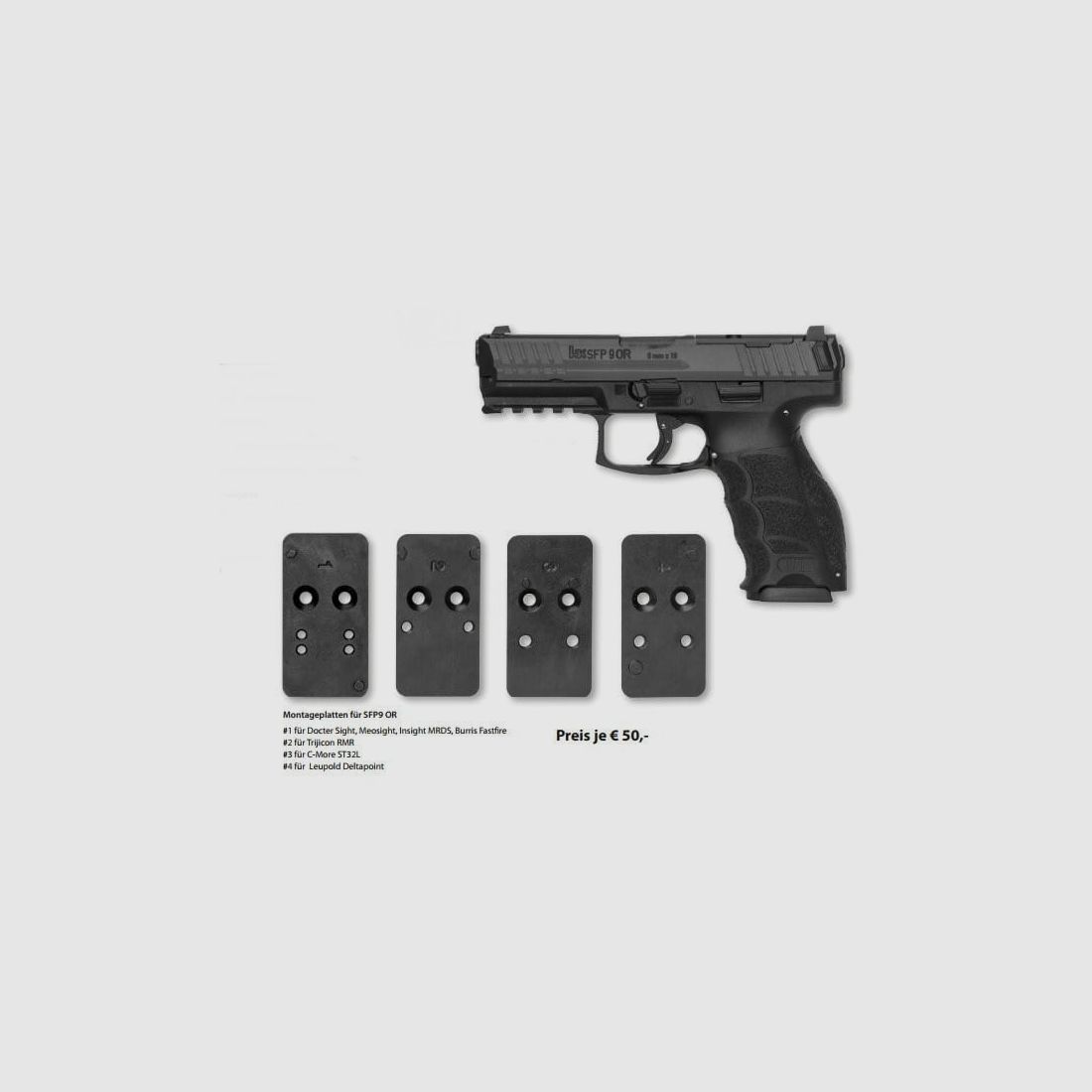 Heckler & Koch Pistole SFP9 OR Optical Ready 9 mm Luger