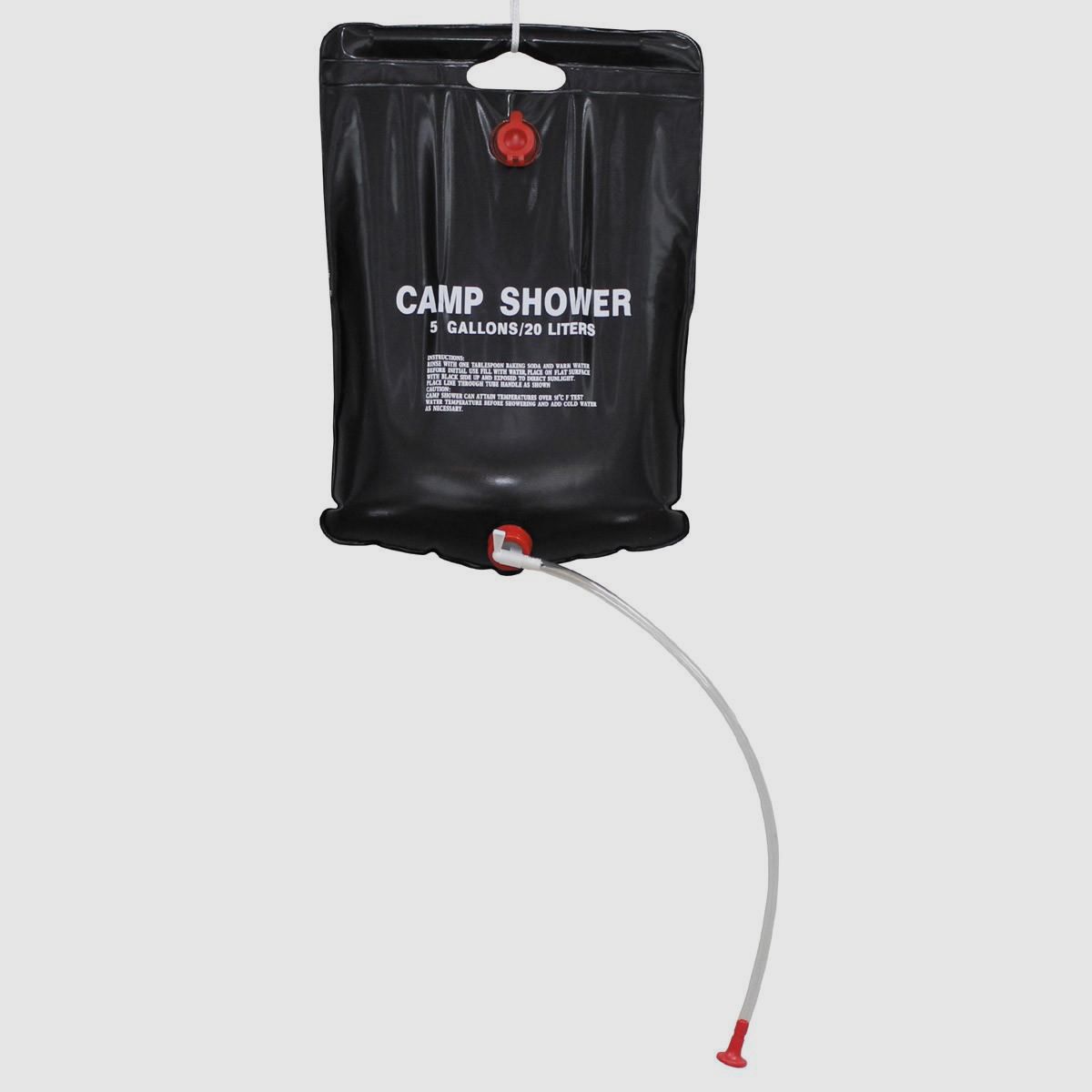 Douche solaire / douche de camping 20 litres noire