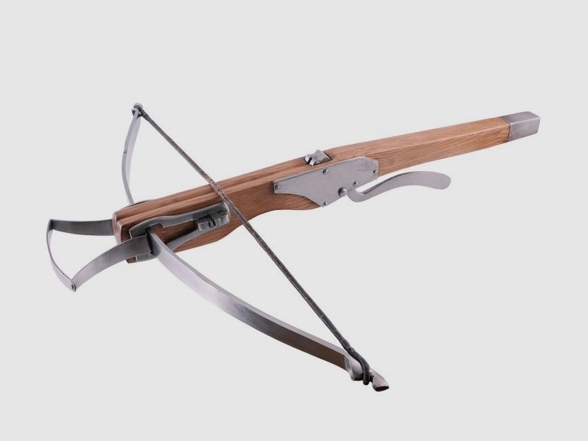 Historical crossbow made of wood and steel