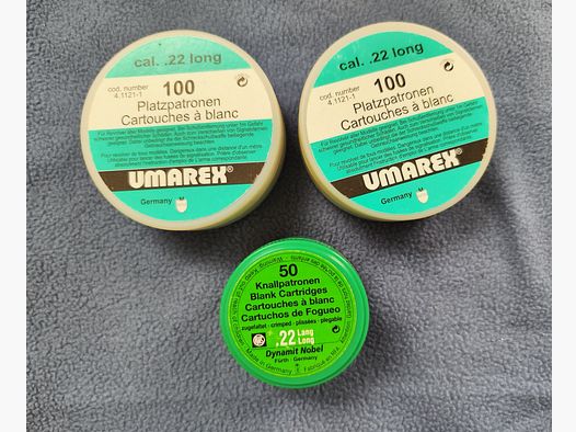 3 cans of blank cartridges 22 long RWS Umarex cartridge