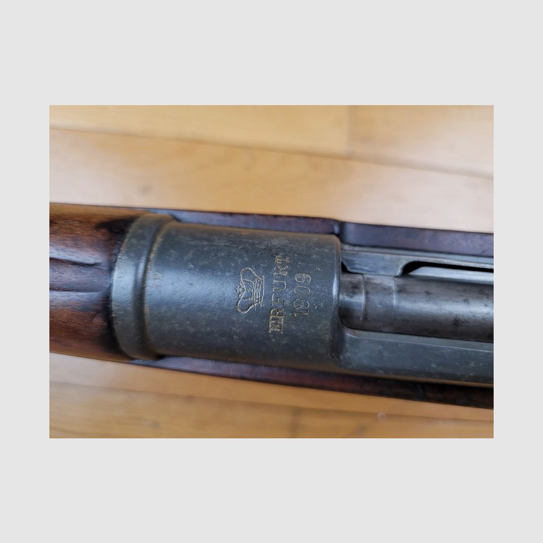 Schöne Büchse Kar 98 « AZ » – Waffen der Reiter und Sturmtruppen 14-18 – 7,92×57 – Erfurt 1909 – 20. Ulanen-Regiment – TBE, Bild 21 von 29