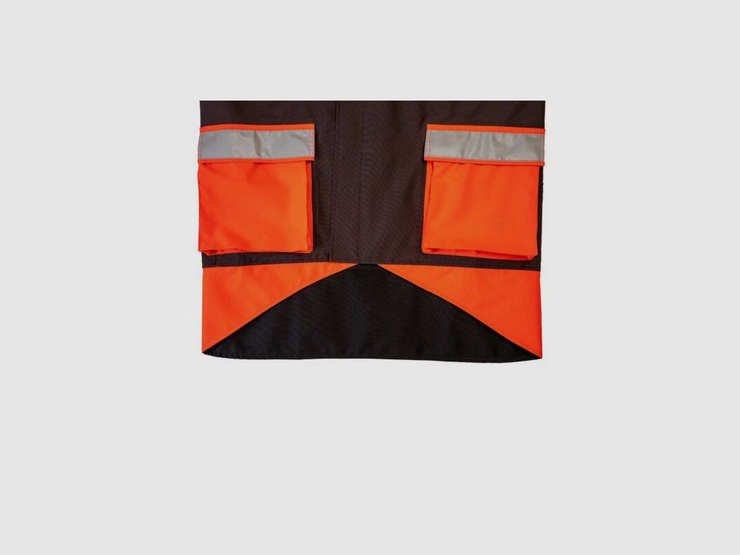 Kruedener Hundeführer-/ Durchgehjacke warnrot/braun