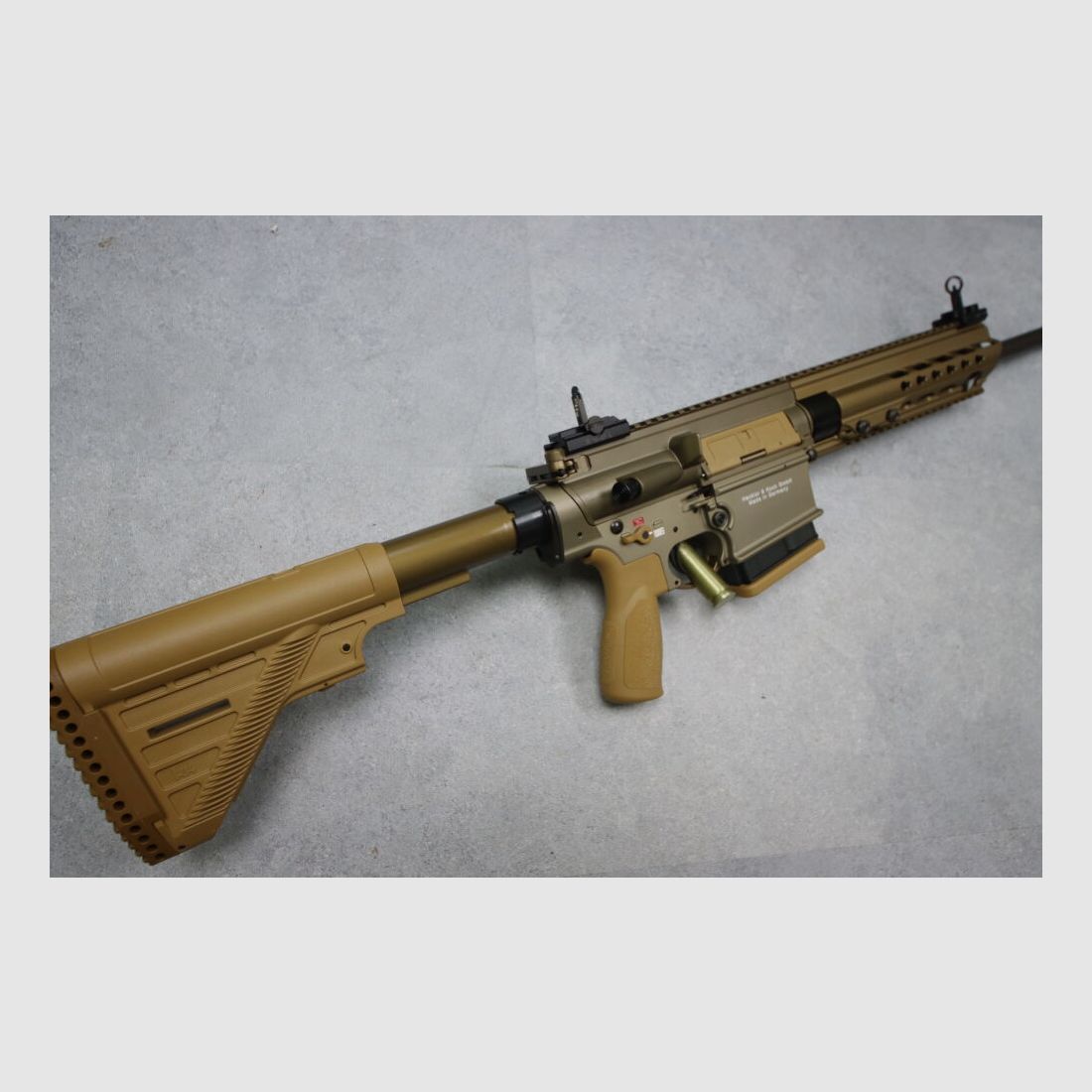 Heckler & Koch MR308, A3-Version, Slim-Line HKey RAL8000 "sandfarbend"