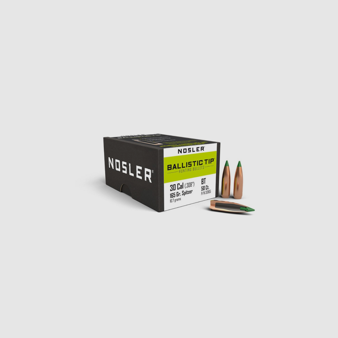 OGIVE NOSLER CAL.30 – 7,62MM(308″) 165GR. BALISTIC TIP