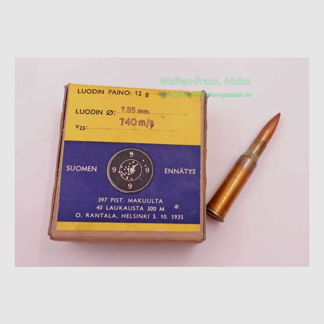 Lapua / Finland geweerpatronen 7,62x53R / Russisch.
