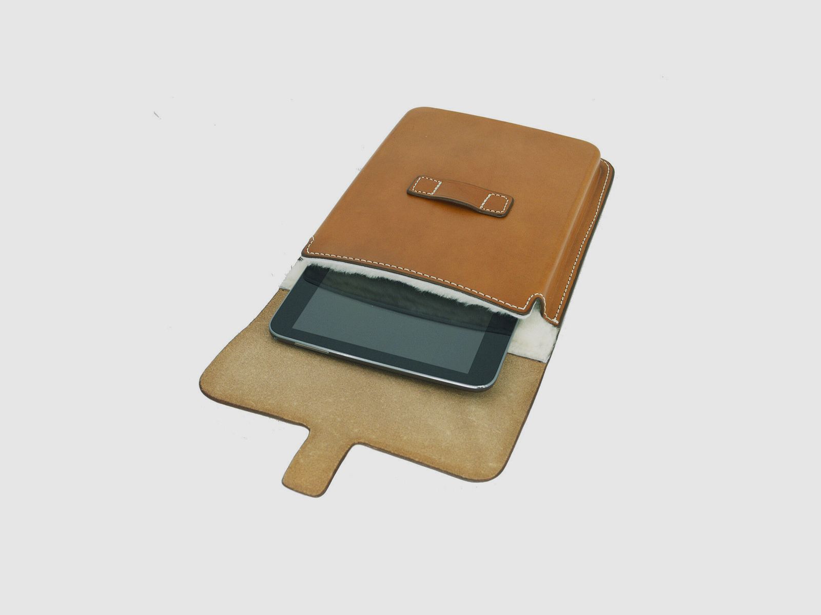 Triple K Tablettasche T-Flap Design braun