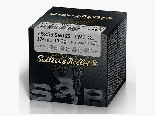 SELLIER&BELLOT 7.5x55 - 174GR FMJ