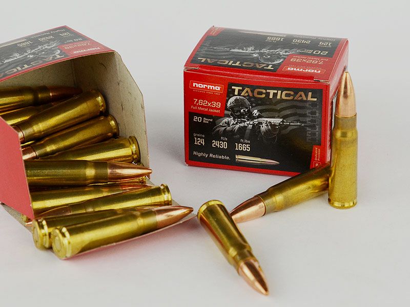 NORMA 7,62 x 39 FMJ TACTICAL, 124 grs 1 verpakking (20 schoten à €0,745*)