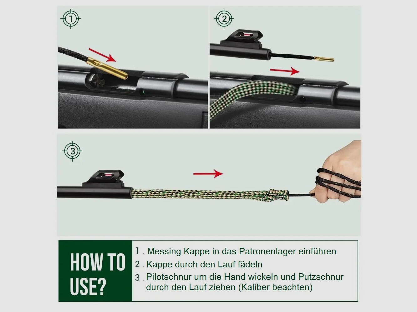Schwaben Arms GmbH Putzschnur Kaliber .30 / 7,62mm / 7,5mm