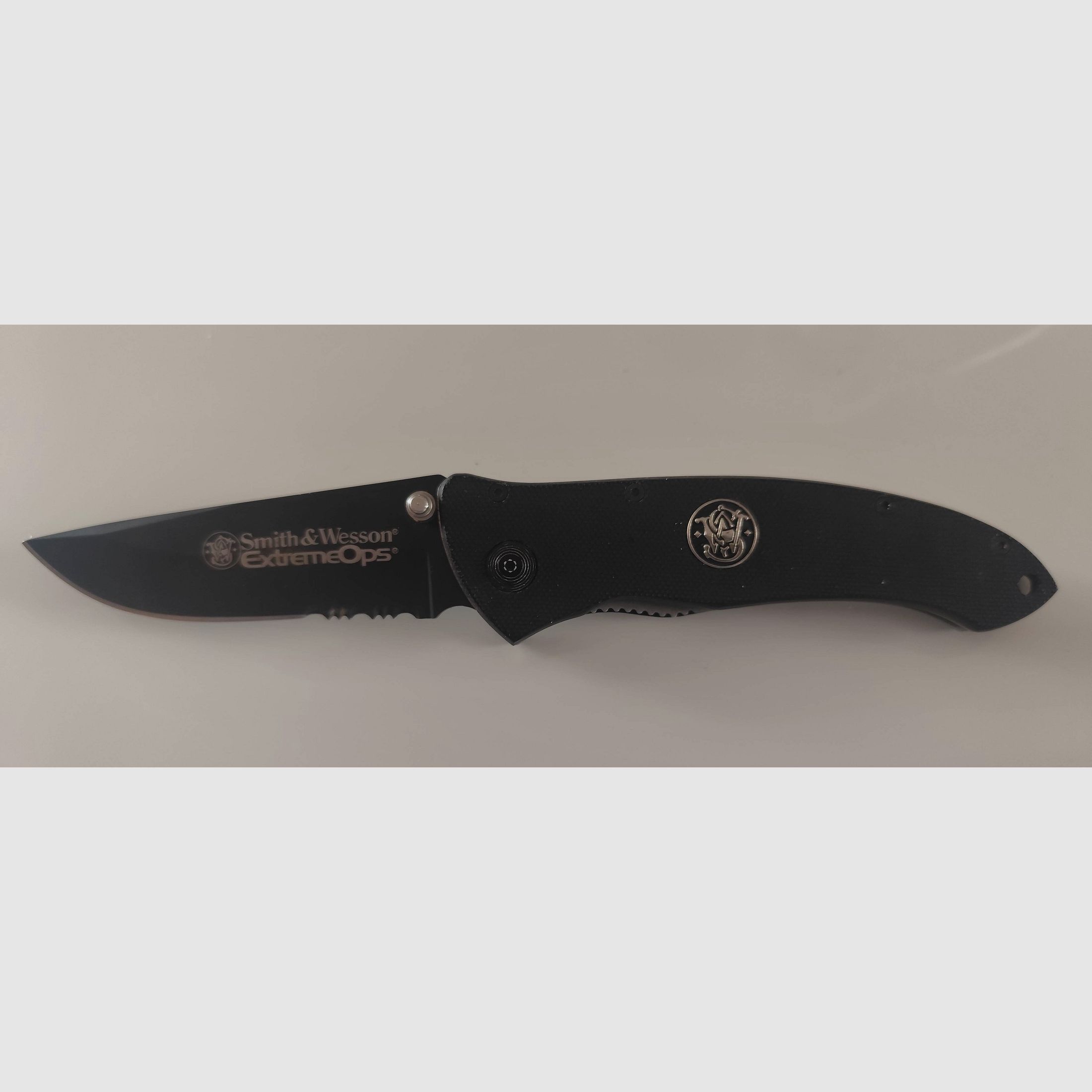 ❗Smith and Wesson Einhandmesser Extreme Ops, Stahl 440 C, G-10 Schalen, Gürtelclip