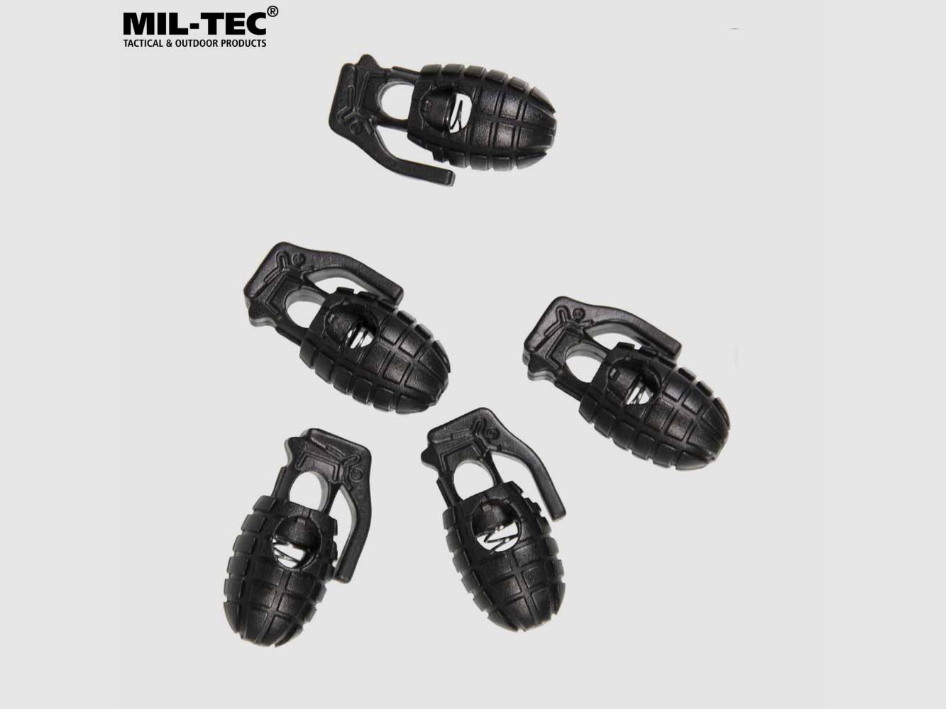 MIL-TEC KORDELSTOPPER PINEAPPLE SCHWARZ 10Stk, Bild 1 von 2