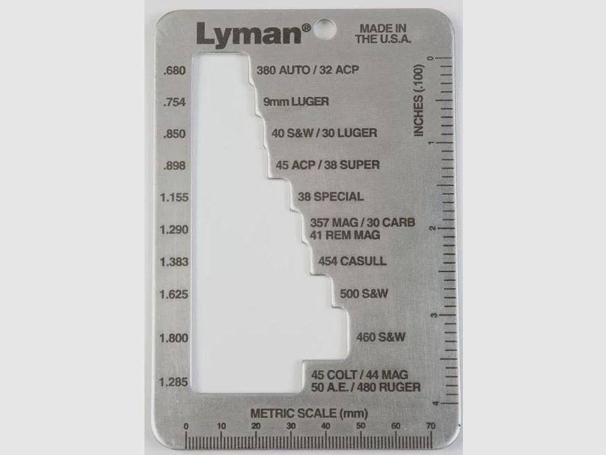 Lyman Case Trim Gauge Misuratore di Cartucce per Pistole