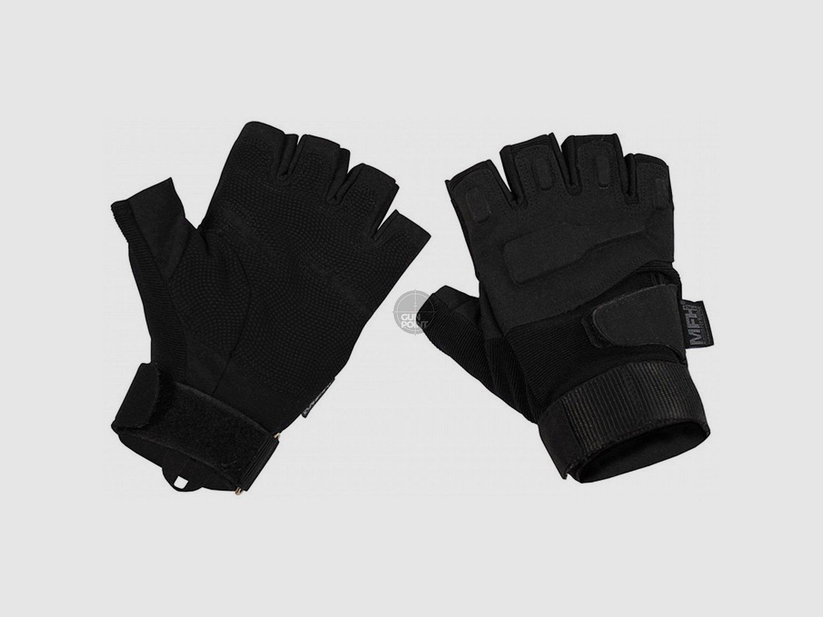 Rękawice taktyczne, "Pro", bez palców, czarne - Rozmiar: M