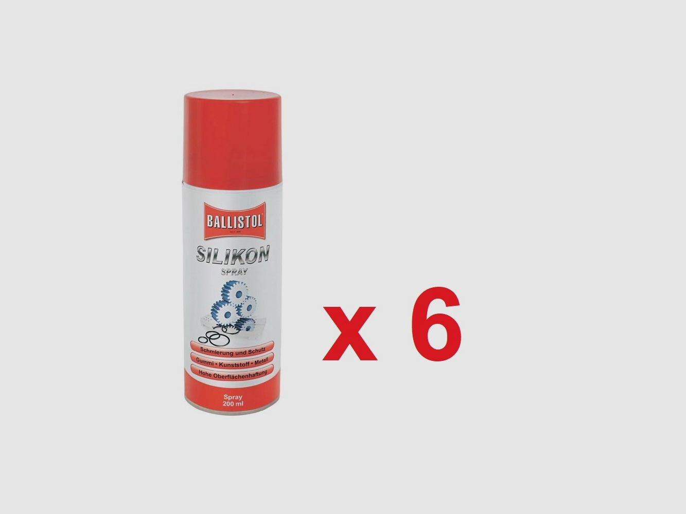 Silikonspray 200 ml von Ballistol in einer Box mit 6 Stk.