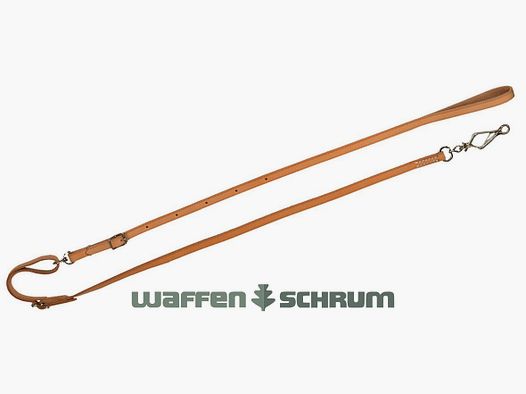 AKAH Umhängeleine aus Fahlleder / Länge: 1,85m / Breite: 10mm
