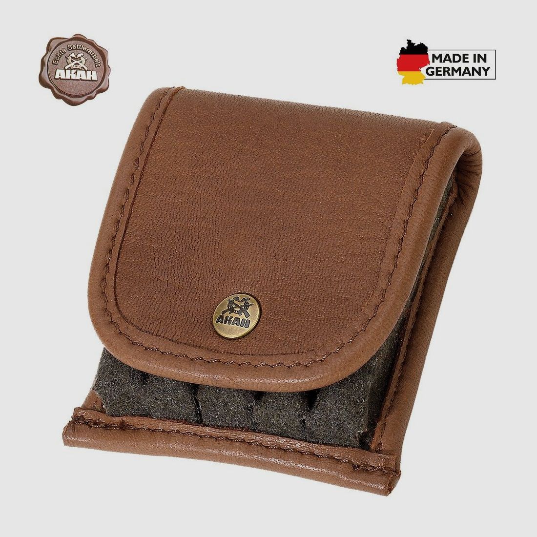 AKAH Patronenetui Elchleder mit Loden