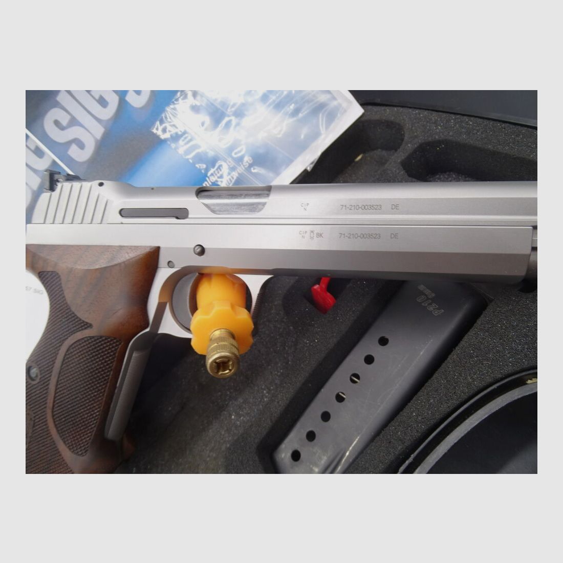 SIG Sauer P210 Super Target Silver 6" Made in Germany P210 Super Target Silver