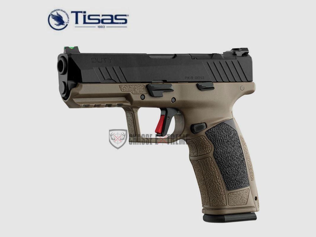 Pistolet TISAS PX-9 Duty GEN 3 Cal 9x19 mm Bicolore Noir/Fde, image 4 sur 8