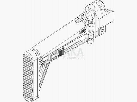Shaft B&T MBT para HK MP5/SP5, ajustable en longitud y altura, y plegable