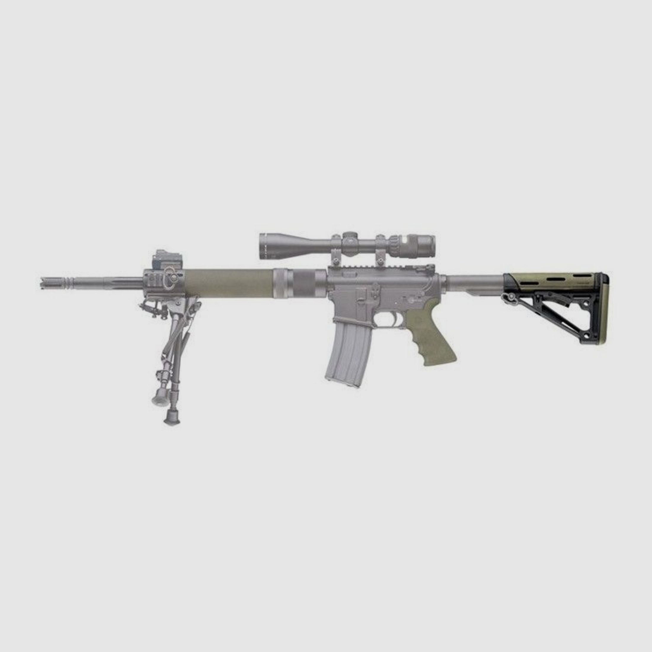 Kolf Hogue OMCB Mil-Spec AR15 OD Green met grip, afbeelding 3 van 3