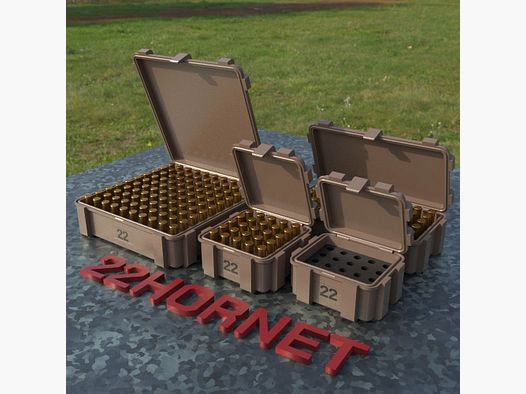 Filamelt Munitionsbox / .22 Hornet / ‘Klappdeckel’ / Patronenbox, Ammo Box