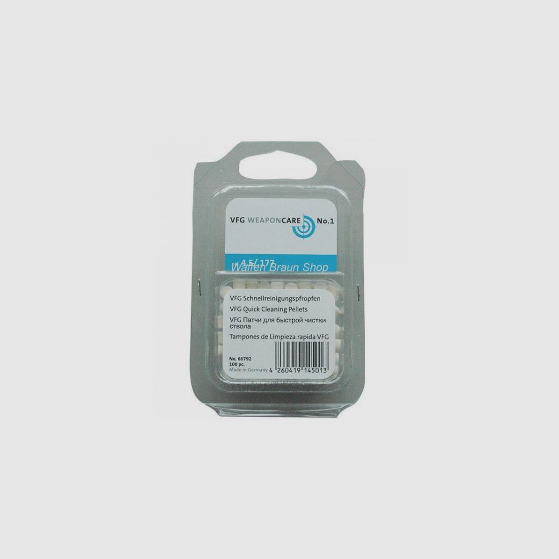 VFG-Schnellreinigungspfropfen, No. 66792, Kal. 4,5 mm