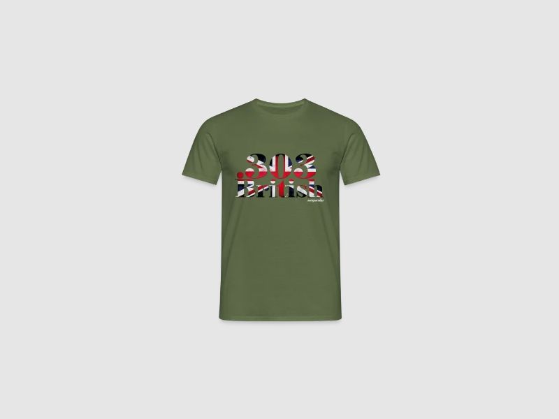 303 British - Männer T-Shirt Lilagrau
