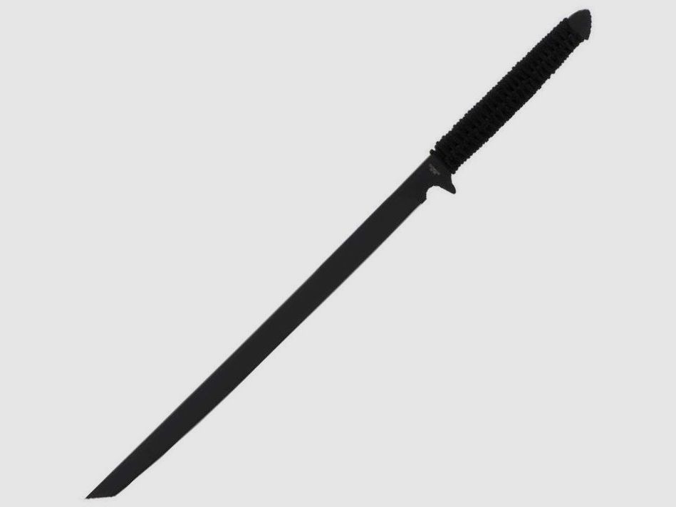 Ninja Schwert mit Kydexscheide  Rückenhalterung schwarz