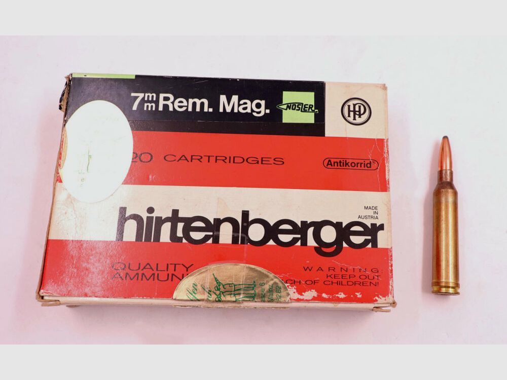 Hirtenberger / Autriche cartouches de fusil 7mmRemMag