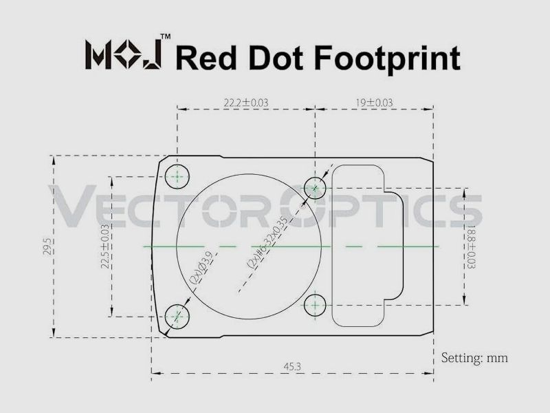 VECTOR OPTICS Red Dot Visier Frenzy XL 1x22x26 3 Moa Leuchtpunktvisier Rotpunktvisier Reflexvisier für Jagd Pistole Armbrust