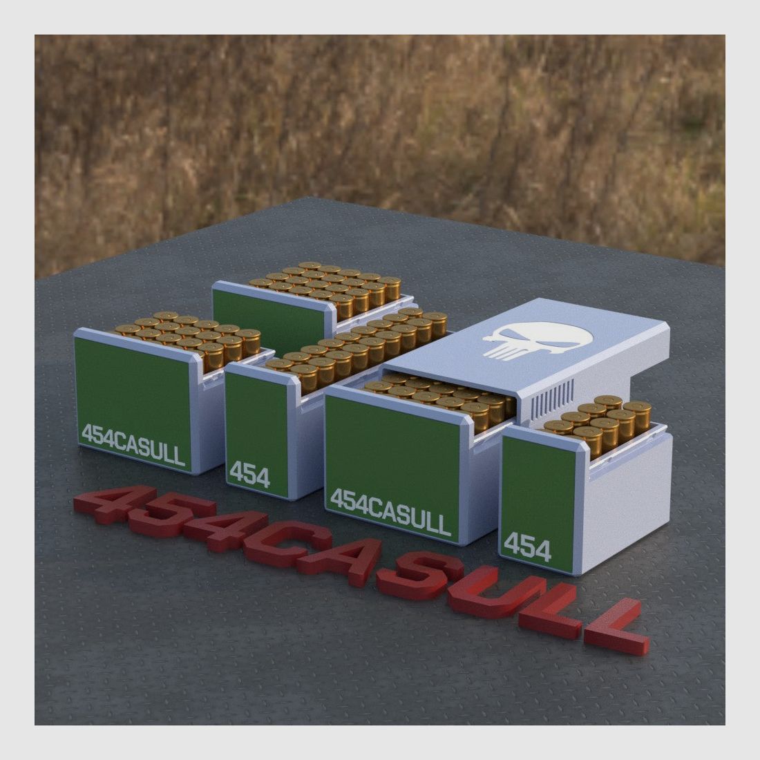 Filamelt Munitionsbox / Ammo Box .454 Casull – Patronenbox für 50 Schuss, Made in Germany