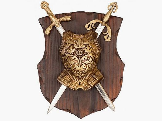 Wandschild Richard Löwenherz mit Schild und Schwertern