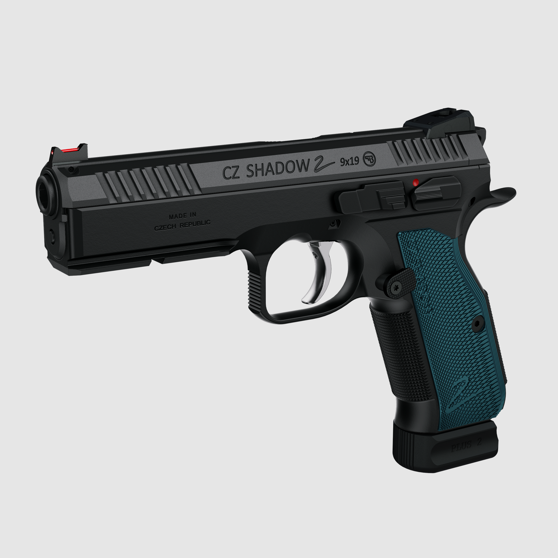 CZ 75 SHADOW 2 OR 9×19 BLUE GRIP